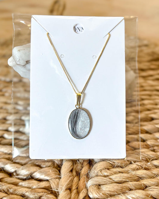 Large Oval Bezel Necklace