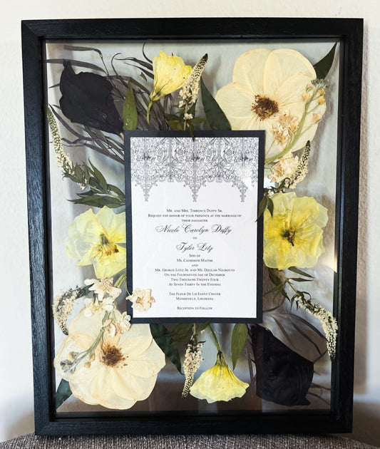 Black Wood Pressed Flower Frame
