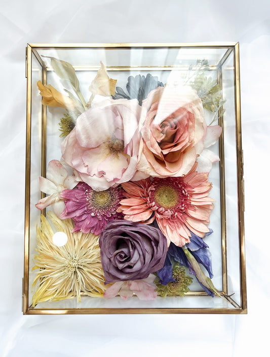 Gold Glass Shadow Box