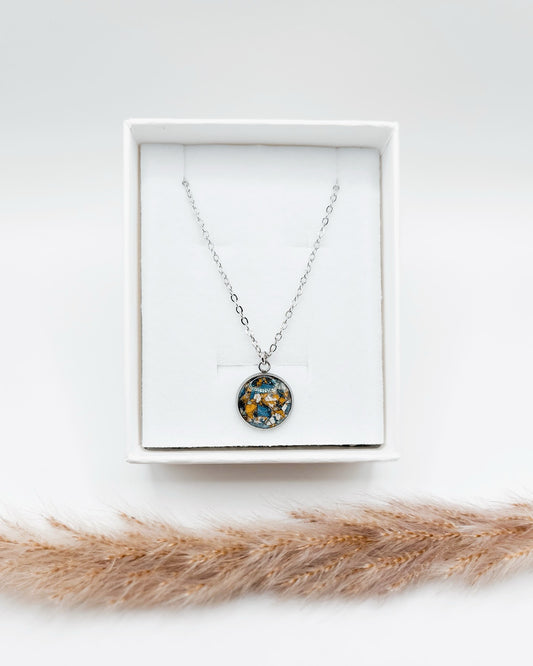 Simple Round Bezel Necklace
