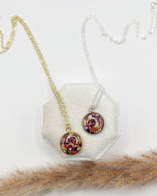 Simple Round Bezel Necklace