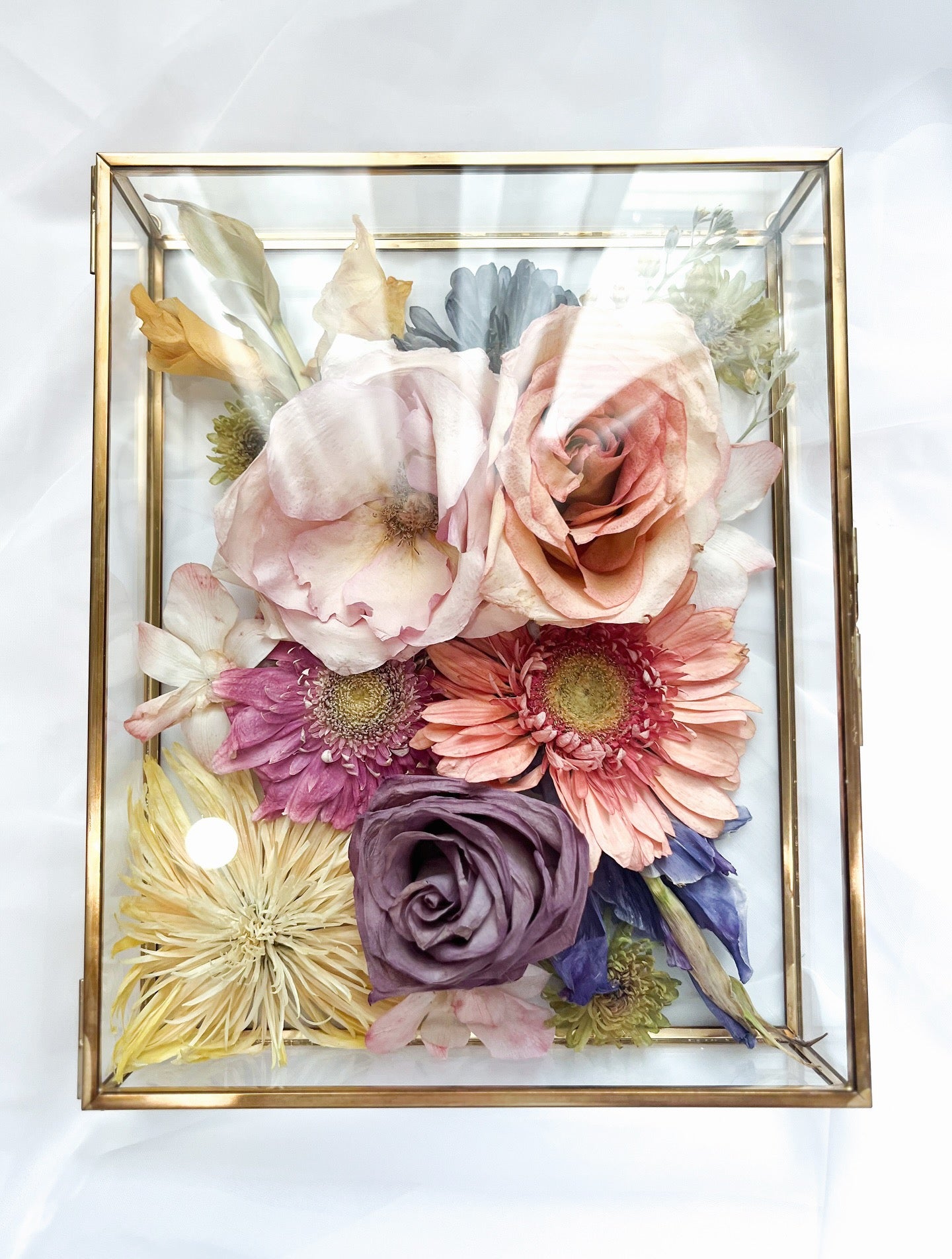 Gold Glass Shadow Box
