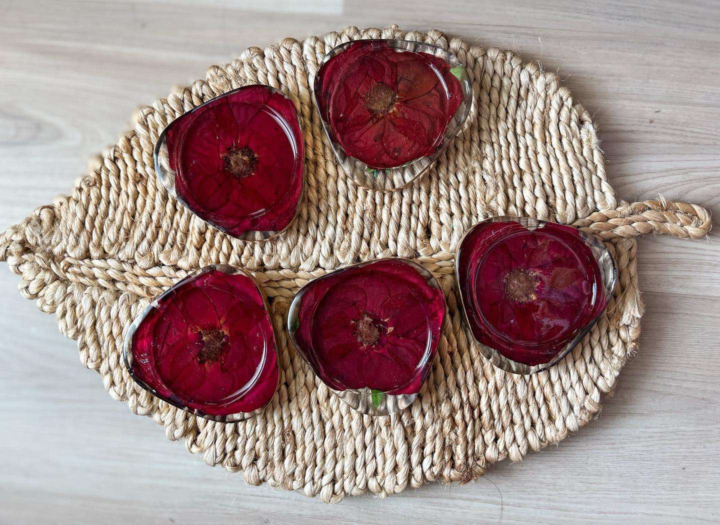Thin Coasters with Holder (Set of 5)